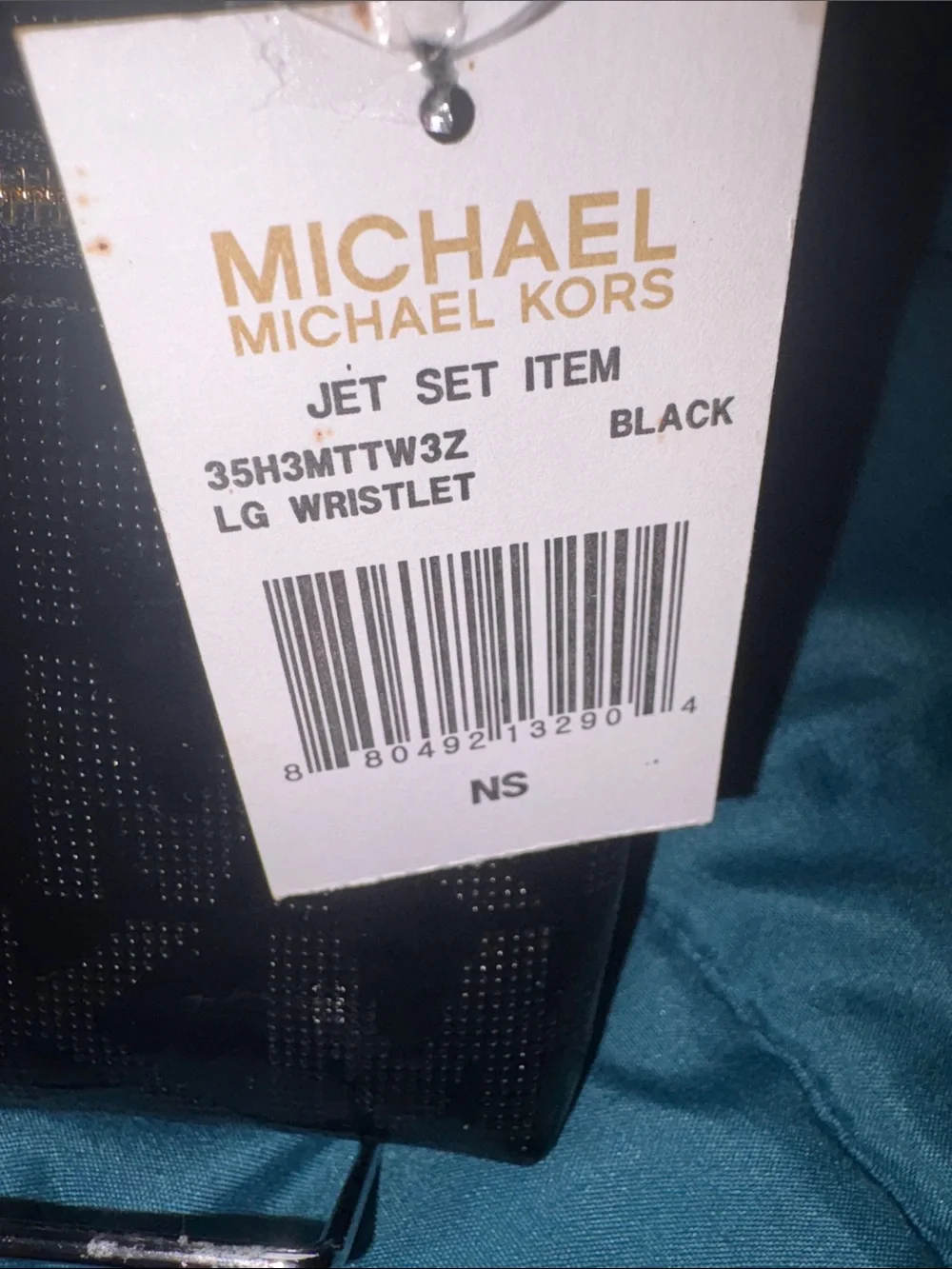 Michael Kors Black Patent MK Logo Shoulder Bag w/ tag, Gold Hardware
